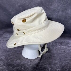 Tilley Endurables The Tilley Hat Size 6 7/8 Cream Nylon Lightweight Wide Brim